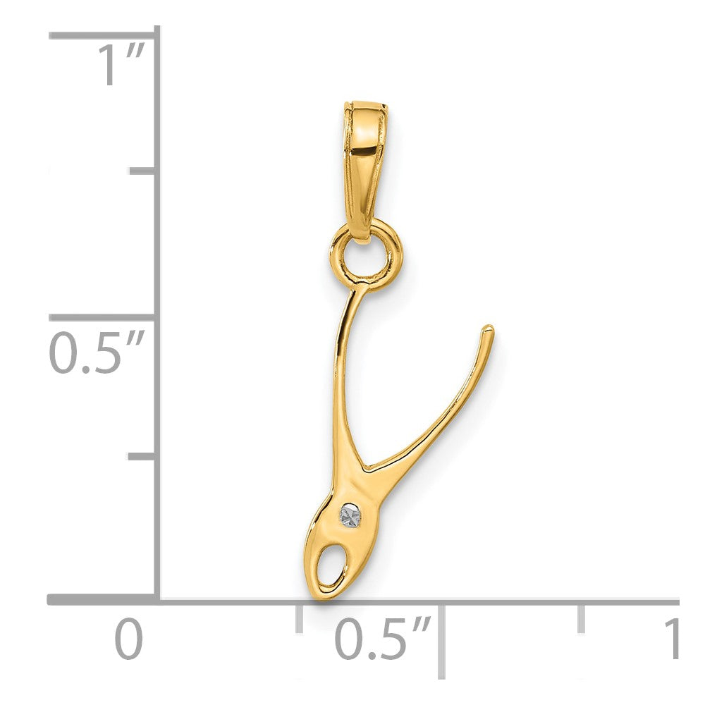14K Yellow & Rhodium and White Rhodium D/c 3D Pliers Pendant
