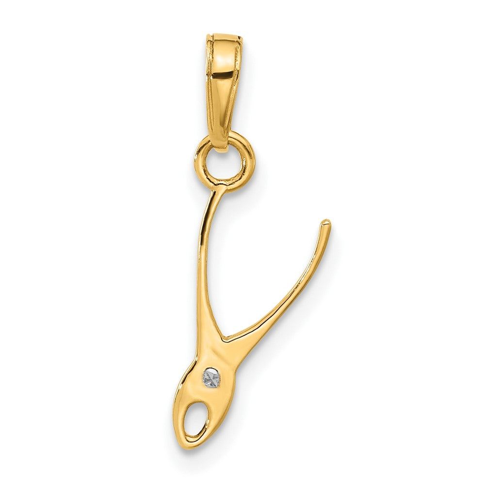 14K Yellow & Rhodium and White Rhodium D/c 3D Pliers Pendant