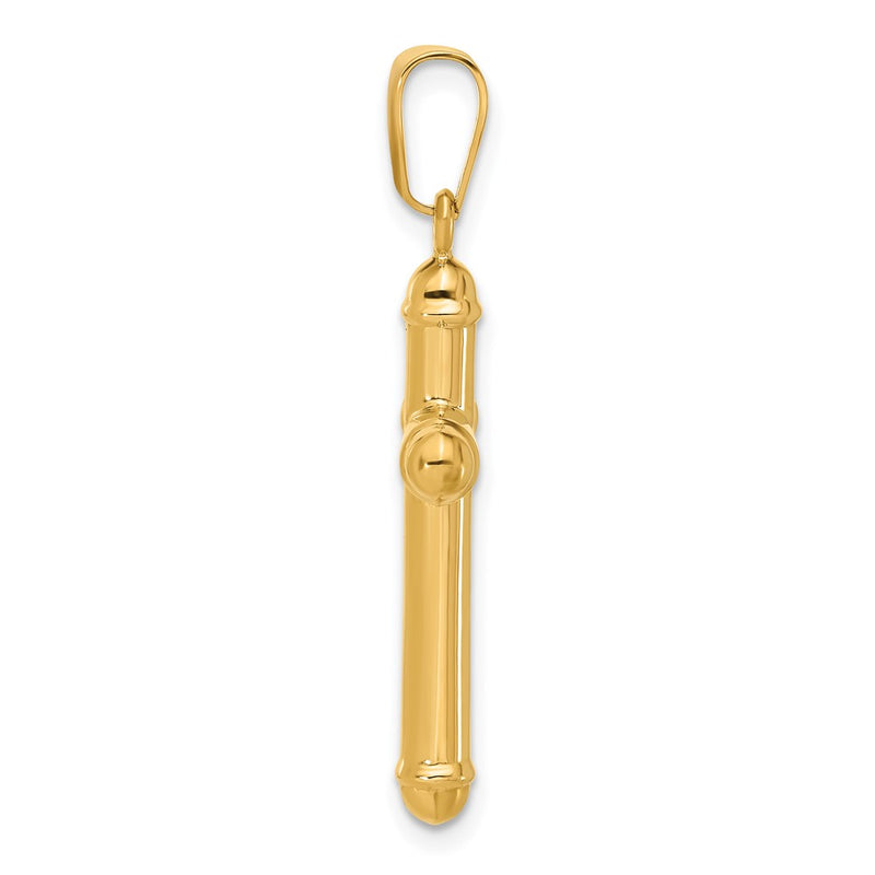 14K Yellow Gold Polished Cross Pendant