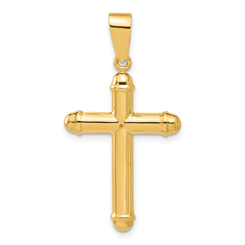14K Yellow Gold Polished Cross Pendant