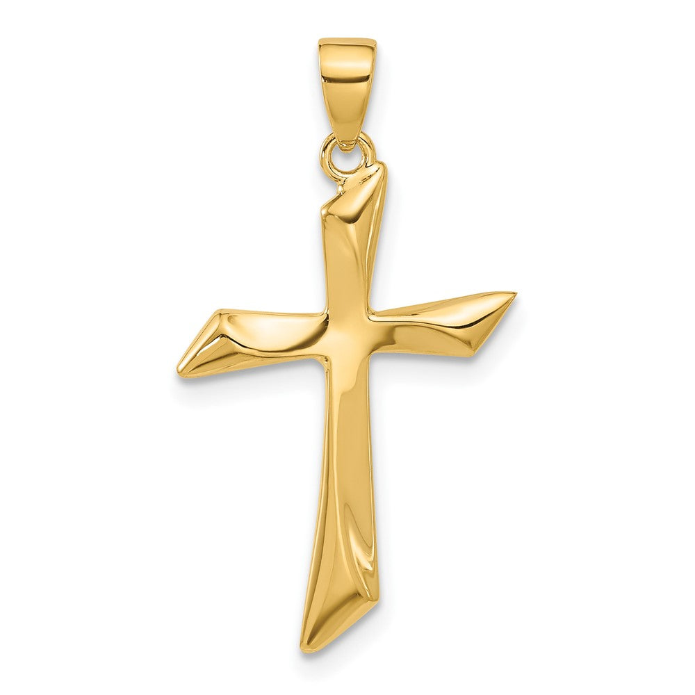 14K Yellow Gold Polished Cross Pendant