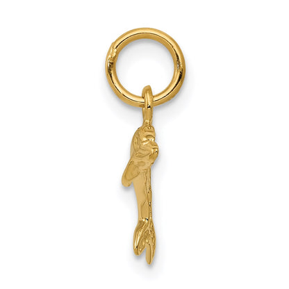 14K Yellow Gold Dolphin Pendant
