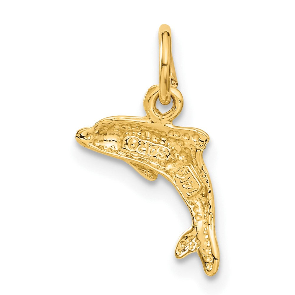 14K Yellow Gold Dolphin Pendant