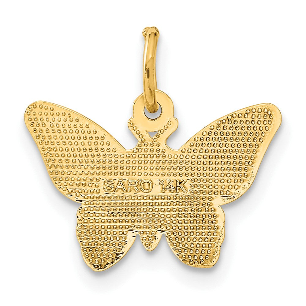 14K Yellow Gold Butterfly Charm
