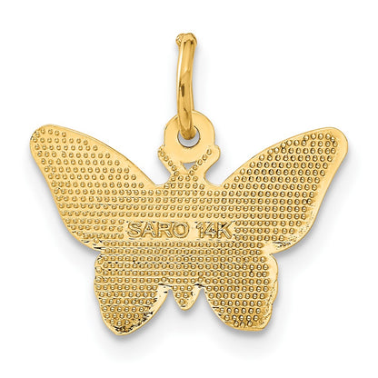 14K Yellow Gold Butterfly Charm