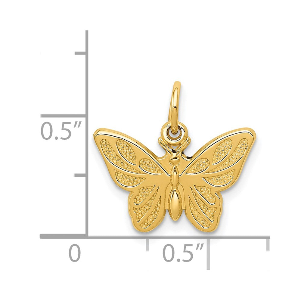 14K Yellow Gold Butterfly Charm