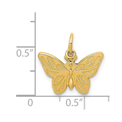 14K Yellow Gold Butterfly Charm