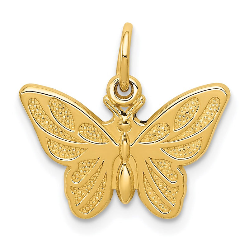 14K Yellow Gold Butterfly Charm