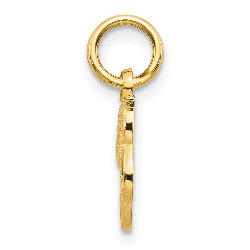 14K Yellow Gold 14Ky Script Letter B Initial Charm