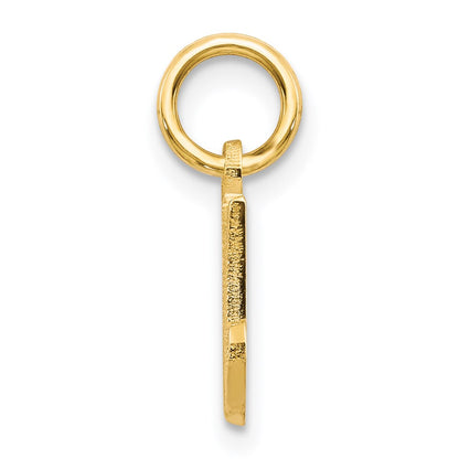 14K Yellow Gold 14Ky Script Letter M Initial Charm