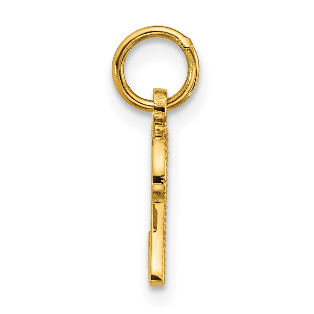 14K Yellow Gold Casted Initial Z Charm