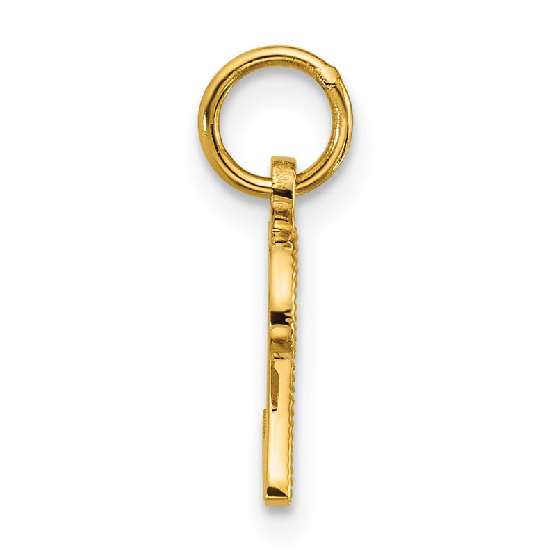 14K Yellow Gold Casted Initial Z Charm