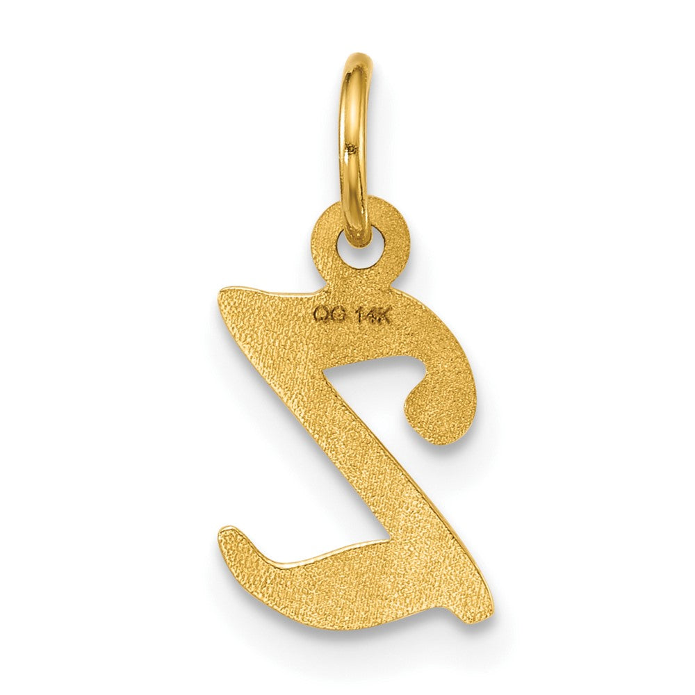 14K Yellow Gold Casted Initial Z Charm