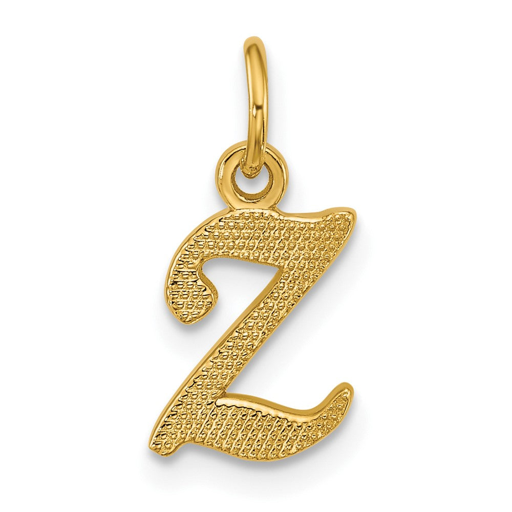14K Yellow Gold Casted Initial Z Charm