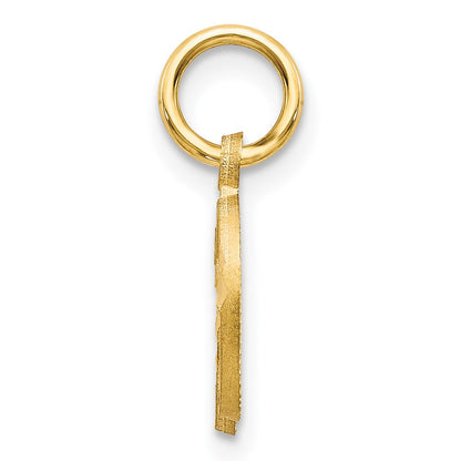 14K Yellow Gold Letter D Initial Charm