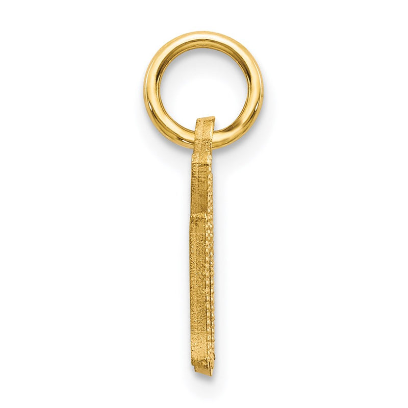 14K Yellow Gold Letter G Initial Charm