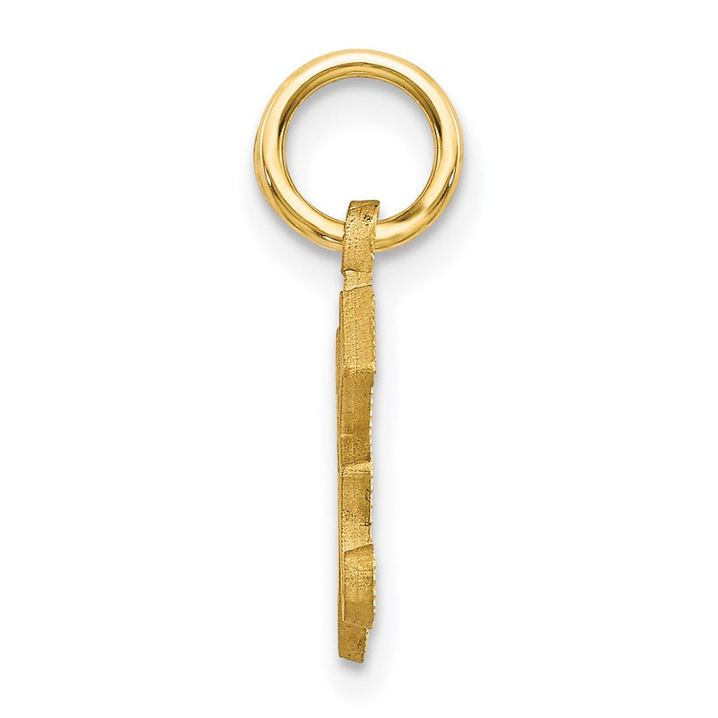 14K Yellow Gold Letter K Initial Charm
