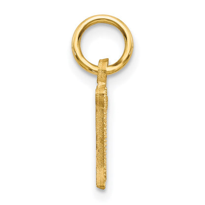 14K Yellow Gold Letter M Initial Charm