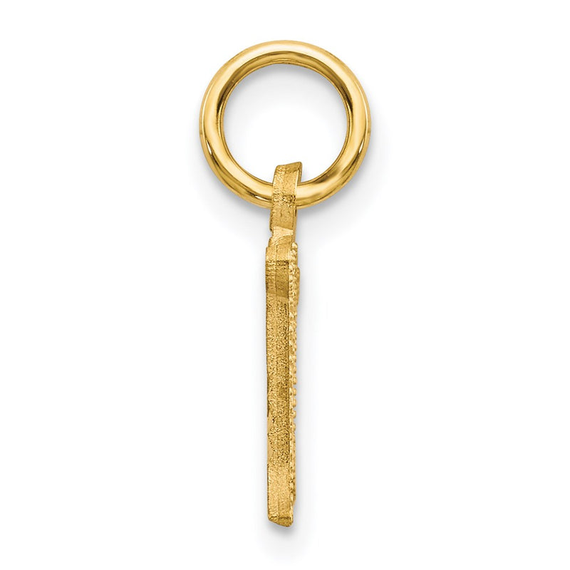 14K Yellow Gold Letter M Initial Charm