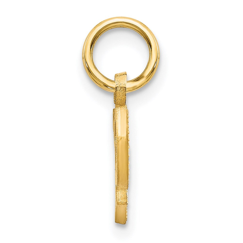 14K Yellow Gold Letter P Initial Charm