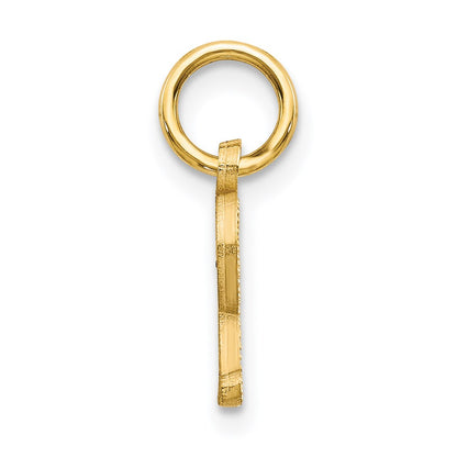 14K Yellow Gold Letter R Initial Charm