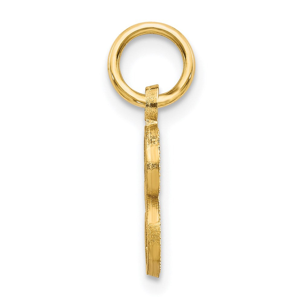 14K Yellow Gold Letter S Initial Charm