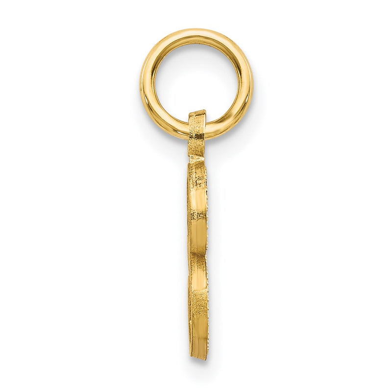 14K Yellow Gold Letter S Initial Charm