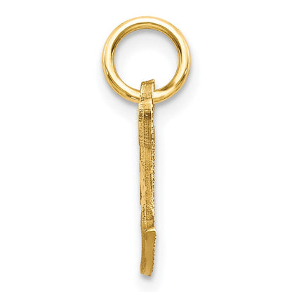 14K Yellow Gold Letter T Initial Charm