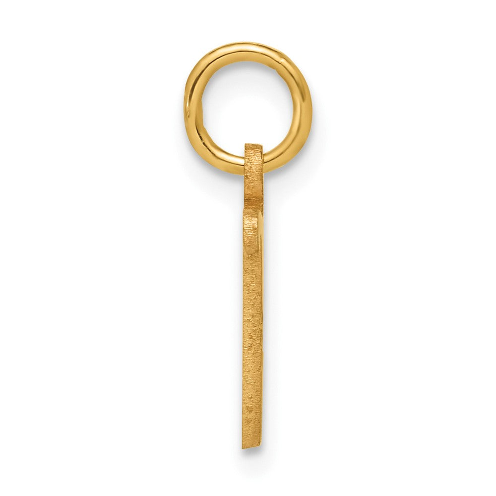 14K Yellow Gold Letter U Initial Charm