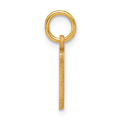 14K Yellow Gold Letter U Initial Charm