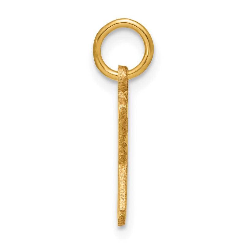 14K Yellow Gold Letter X Initial Charm