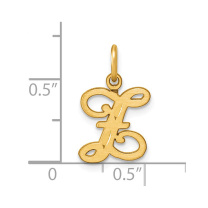 14K Yellow Gold Initial Z Charm