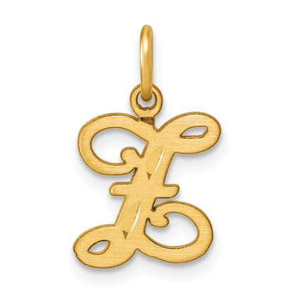 14K Yellow Gold Initial Z Charm