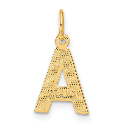 14K Yellow Gold Letter A Initial Charm