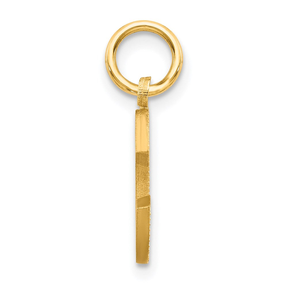 14K Yellow Gold Letter C Initial Charm