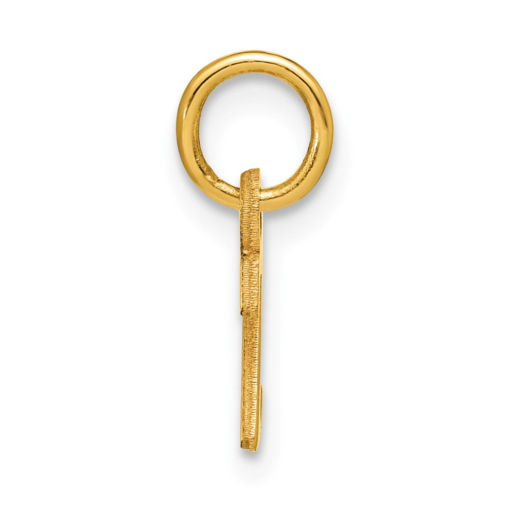 14K Yellow Gold Satin Diamond-Cut Letter Z Initial Charm