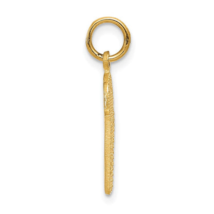 14K Yellow Gold Basketball In Net Charm
