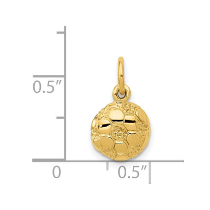14K Yellow Gold Soccer Ball Charm