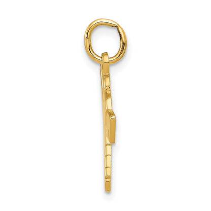14K Yellow Gold Hockey Goalie Charm