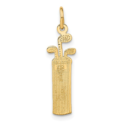 14K Yellow Gold Golf Bag Charm