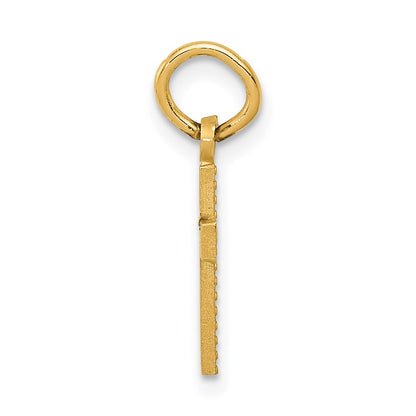 14K Yellow Gold Tiny Cross Charm
