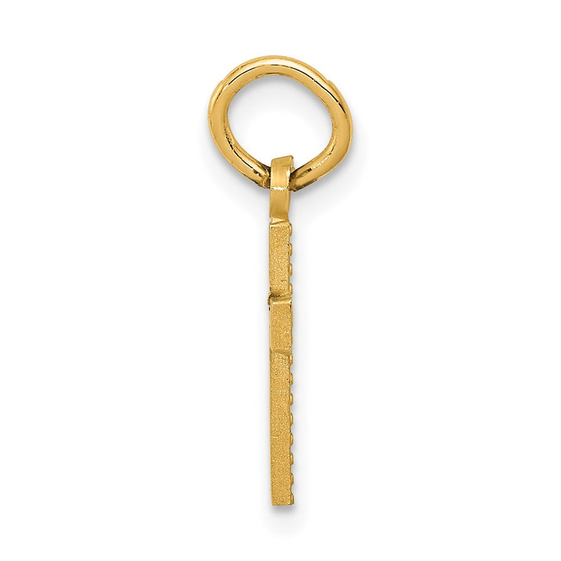 14K Yellow Gold Tiny Cross Charm