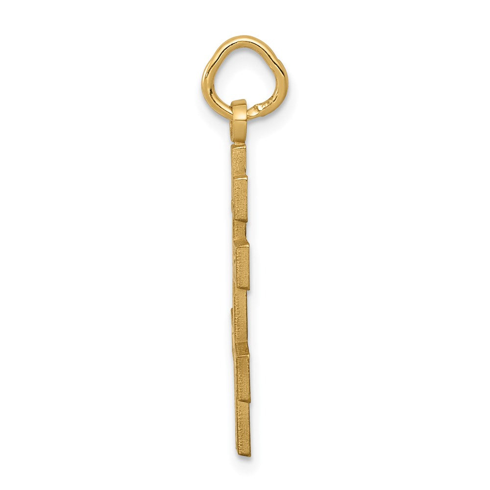 14K Yellow Gold Eastern Orthodox Cross Charm