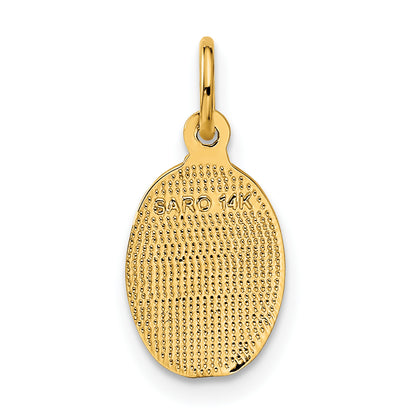 14K Yellow Gold Saint Christopher Medal Charm