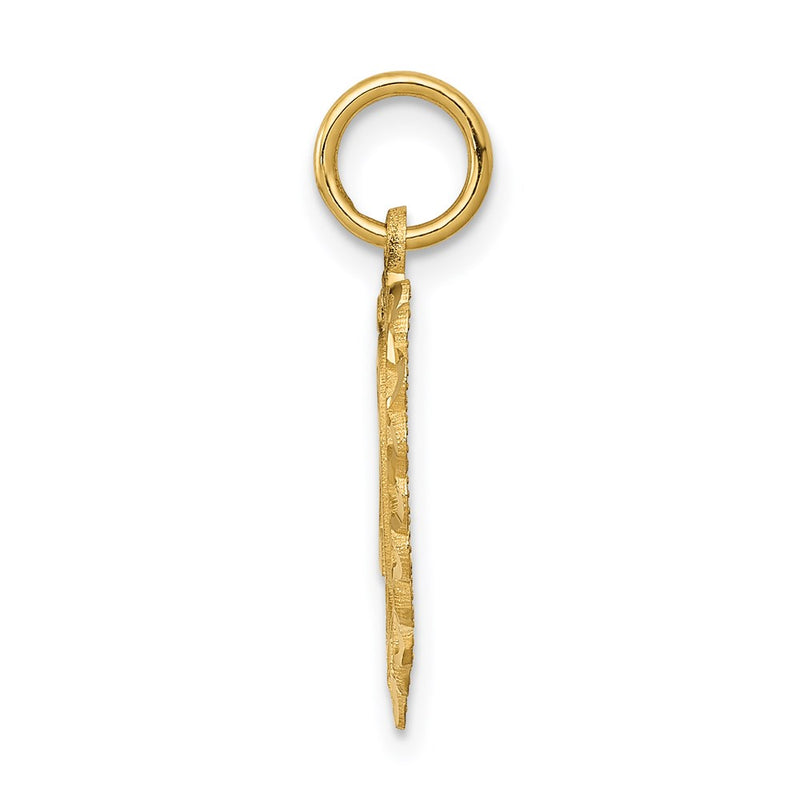 14K Yellow Gold 20 In Heart Charm
