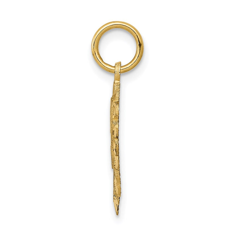 14K Yellow Gold 50 In Heart Charm