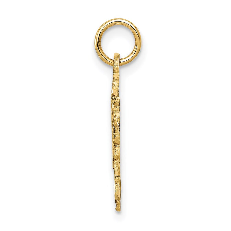 14K Yellow Gold 16 In A Heart Charm