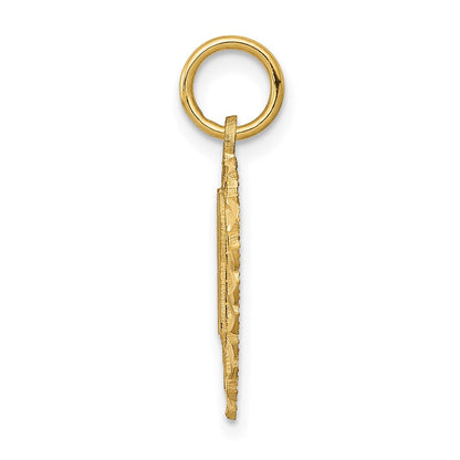 14K Yellow Gold 18 Heart Charm