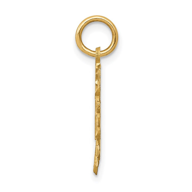 14K Yellow Gold 21 In Heart Charm