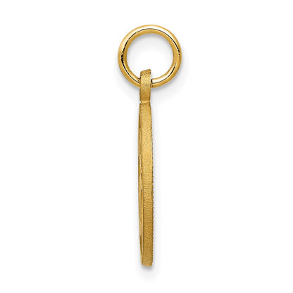 14K Yellow Gold #16 In A Circle Pendant
